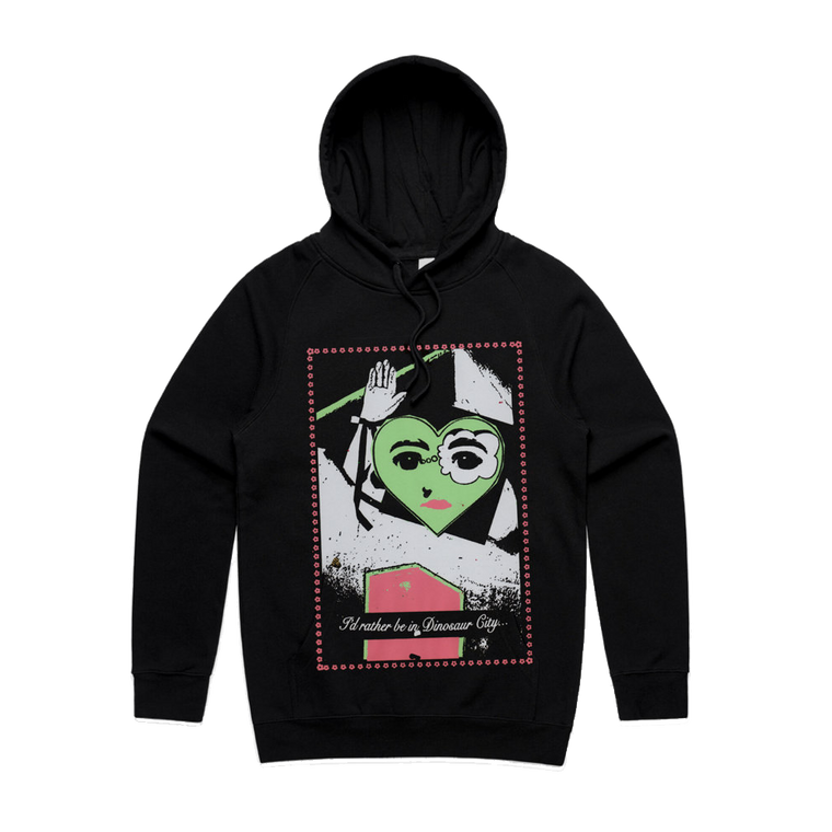 Dinosaur City / I'd Rather Be... Black Hoodie