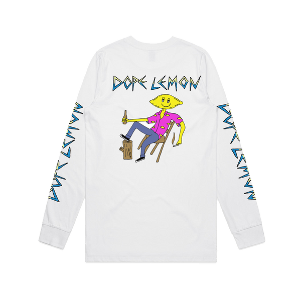 Log Lemon / White Longsleeve – sound-merch.com.au