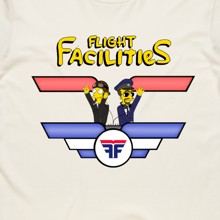 Flight Facilities / Simpsons Tee cream t-shirt