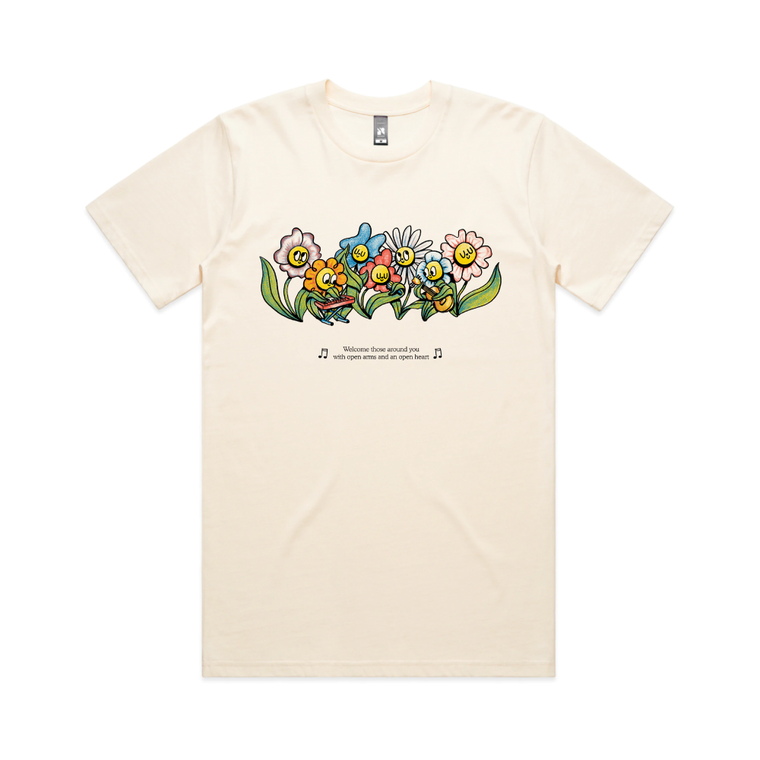 Music In Exile / Flowers Tee (Cream)