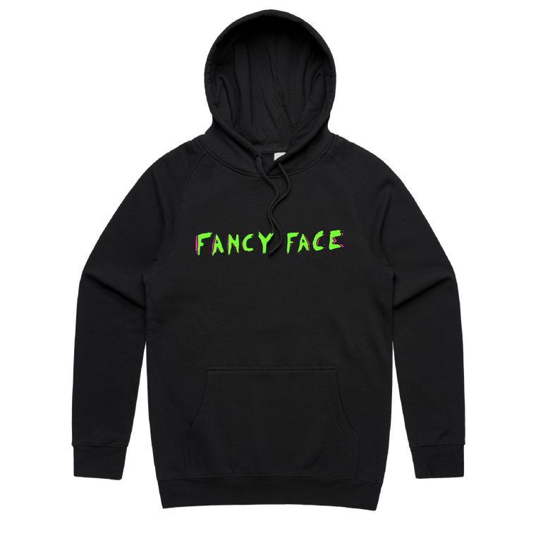Fancy Face / Acid Logo / Black Hoodie