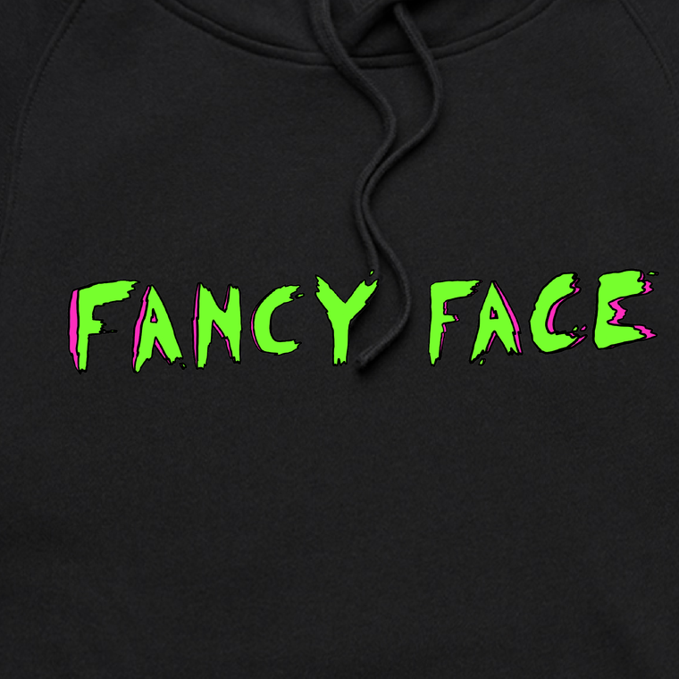 Fancy Face / Acid Logo / Black Hoodie