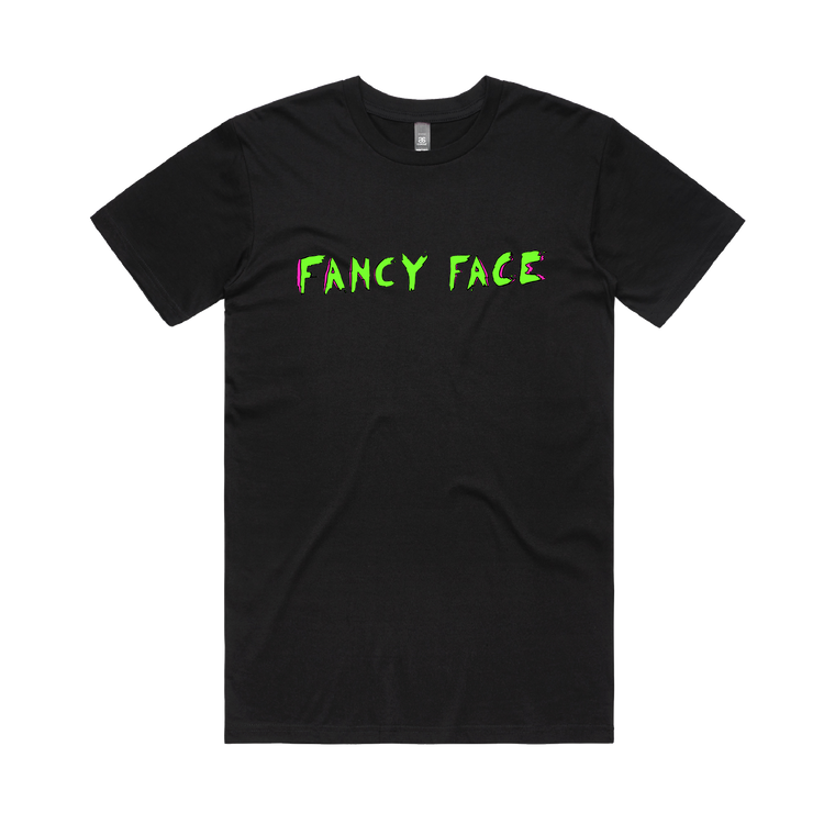 Fancy Face / Acid Logo / Black T-shirt