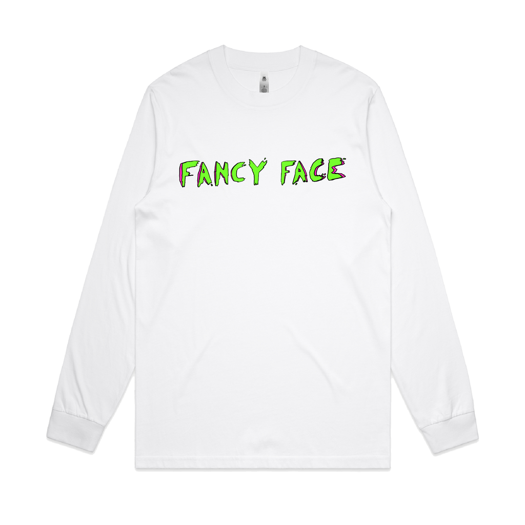 Fancy Face / Acid Logo / White long sleeve