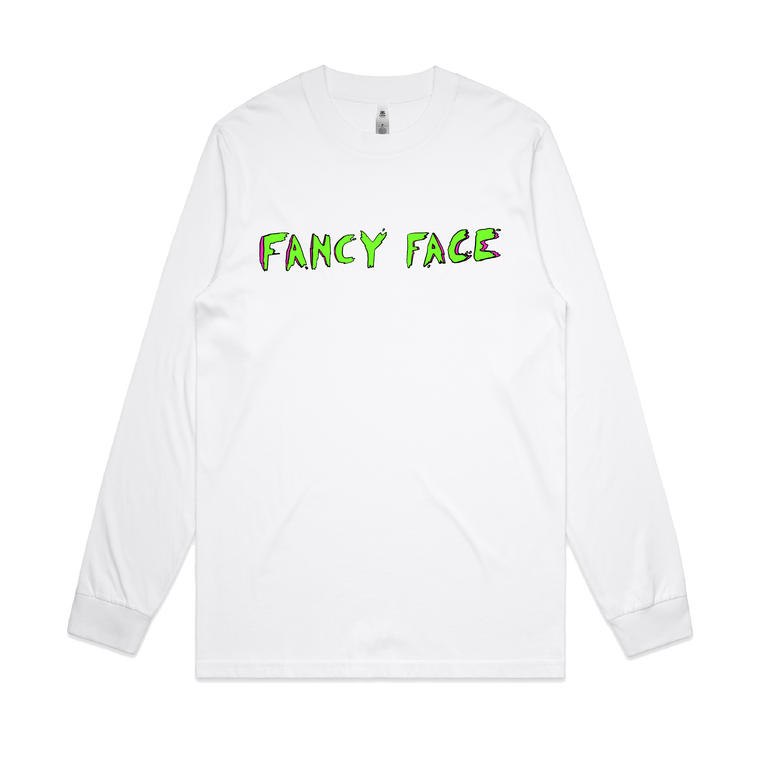 Fancy Face / Acid Logo / White long sleeve
