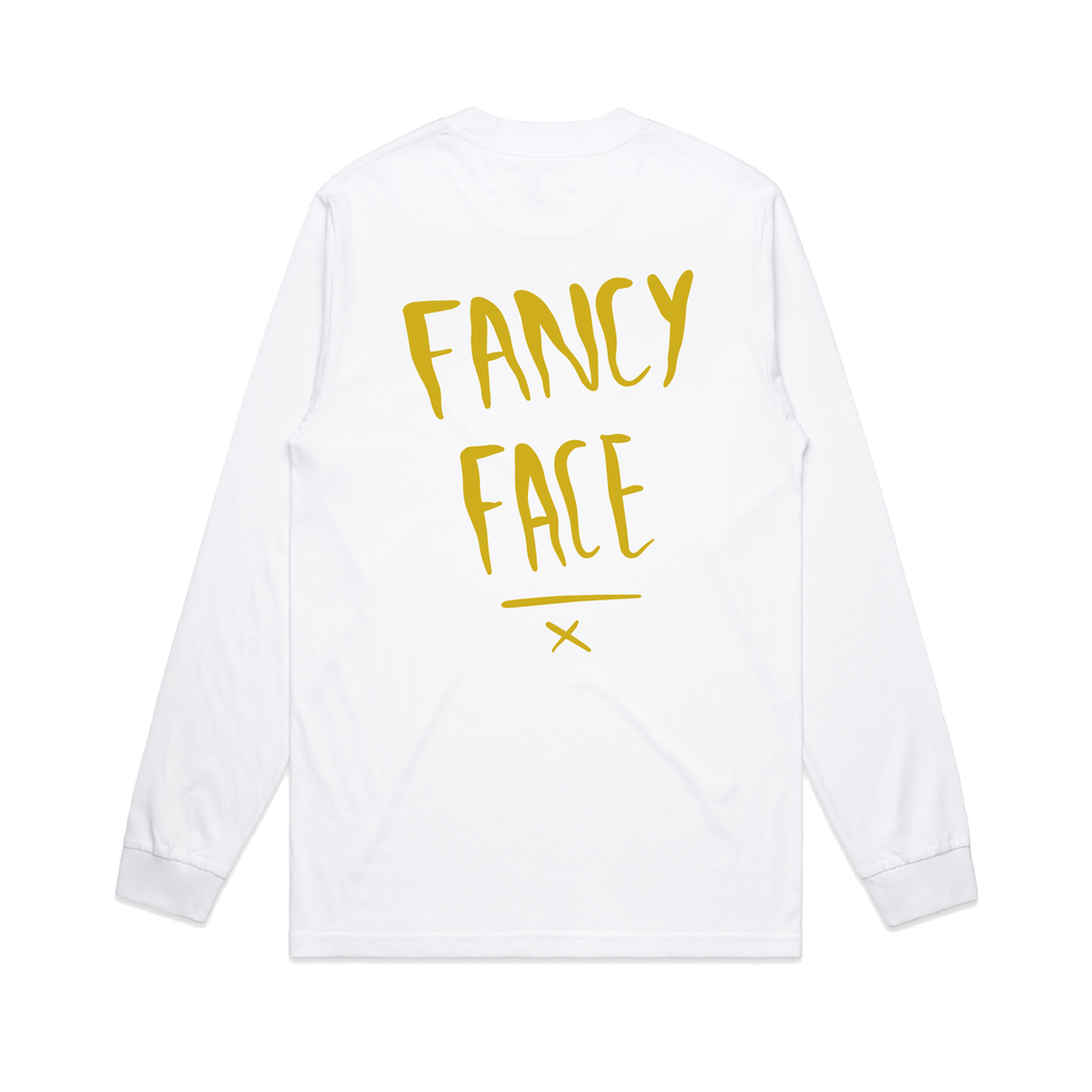 Fancy Face / OG Logo / White long sleeve