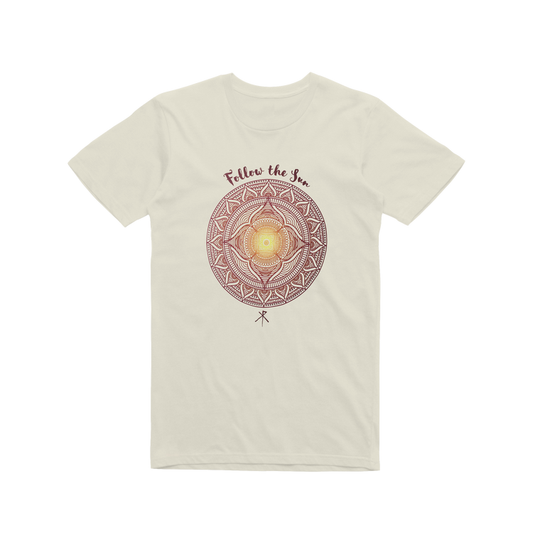 Follow The Sun Pattern / Natural Organic T-shirt