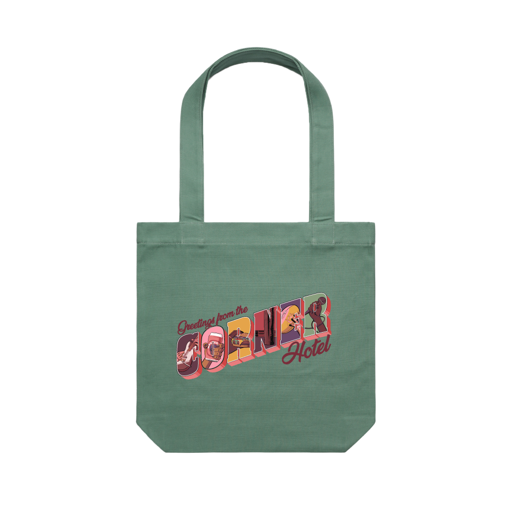 The Corner Hotel / Greetings From The Corner Hotel Sage Tote