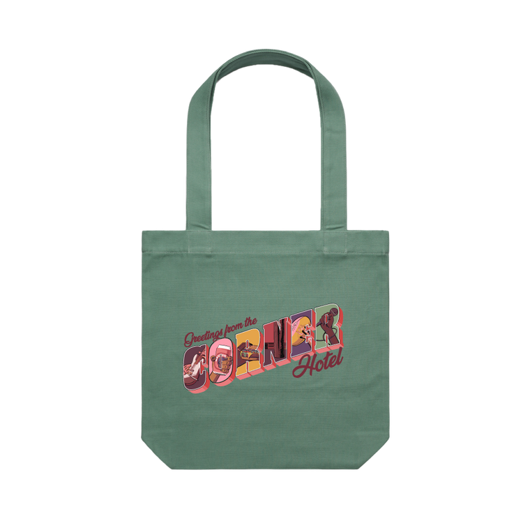 The Corner Hotel / Greetings From The Corner Hotel Sage Tote