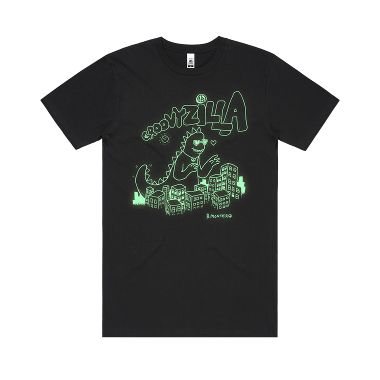 Groovyzilla / [Glow in the Dark] Black T-Shirt