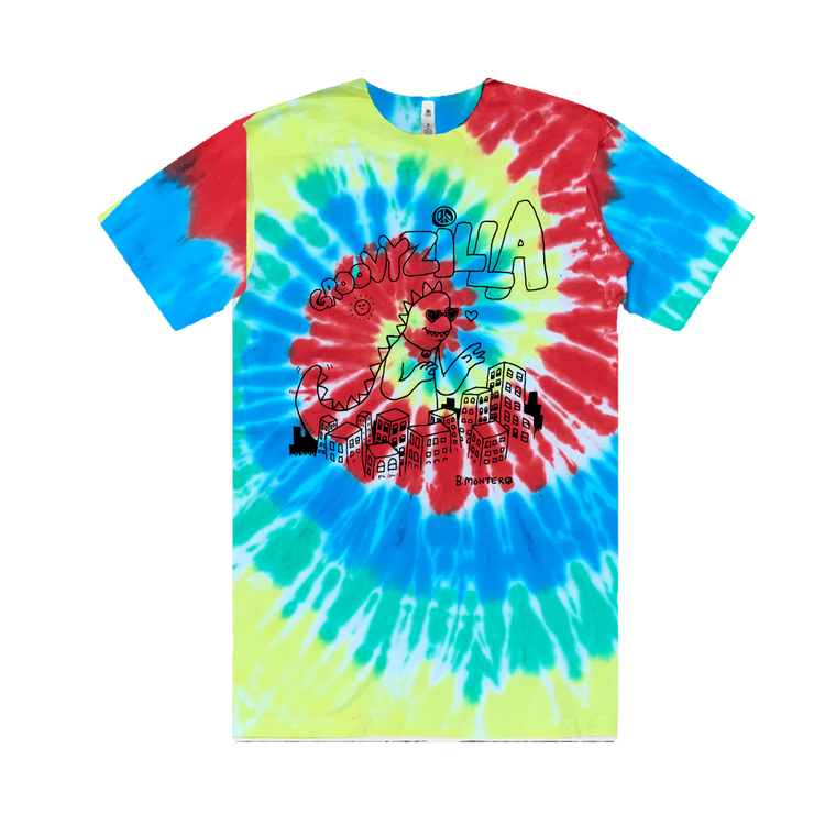 Groovyzilla / Rainbow Tie Dye T-Shirt