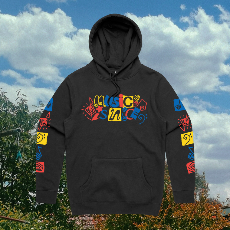 Music In Exile / Music is Nice Black Hoodie