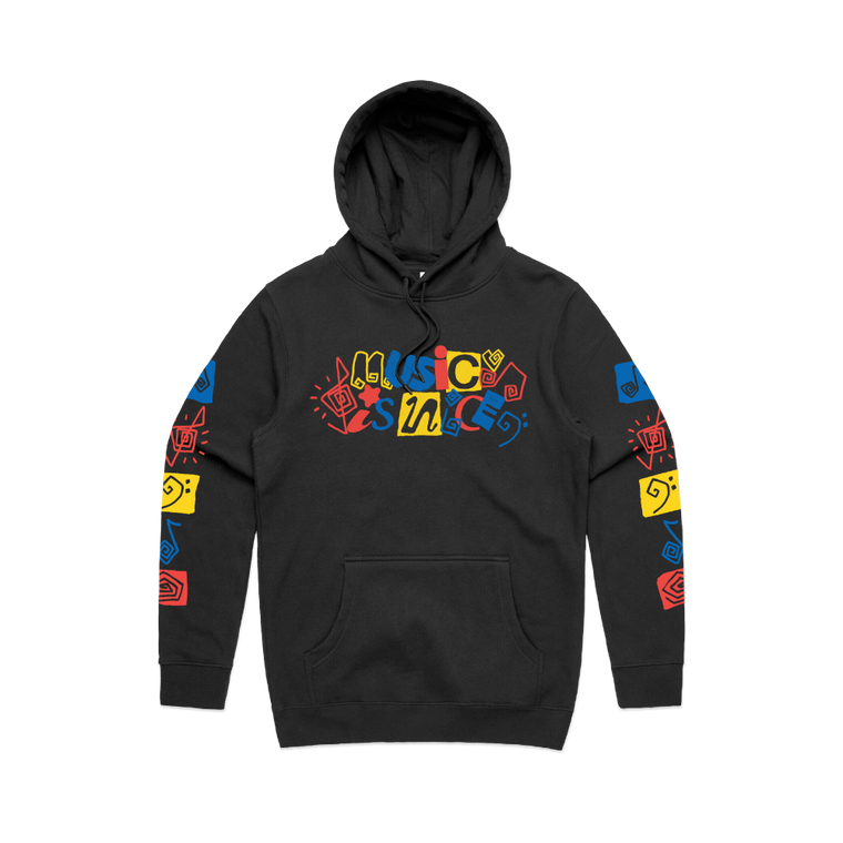 Music In Exile / Music is Nice Black Hoodie