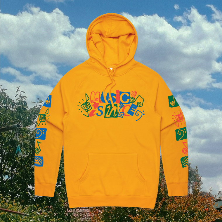 Music In Exile / Music is Nice Gold Hoodie