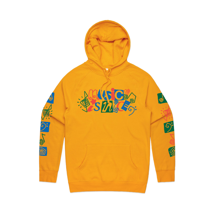Music In Exile / Music is Nice Gold Hoodie
