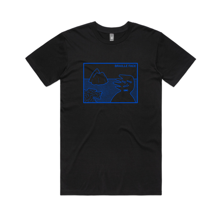 Braille Face / Iceberg Tee / Black