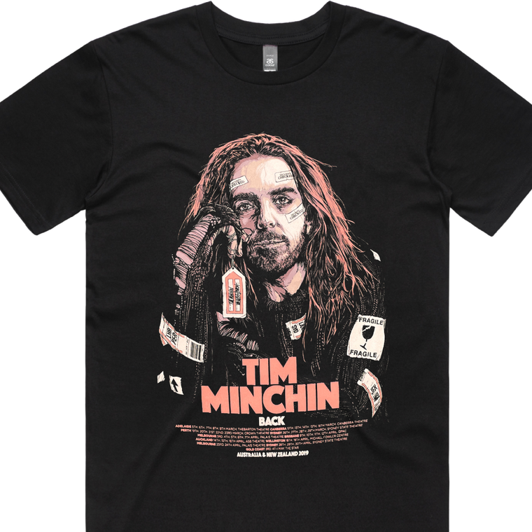 Tim Minchin / Back Tour Illustration / Black T-Shirt