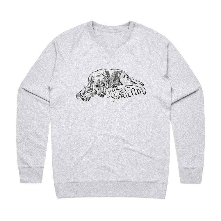 Our Golden Friend / Grey Crew Sweater