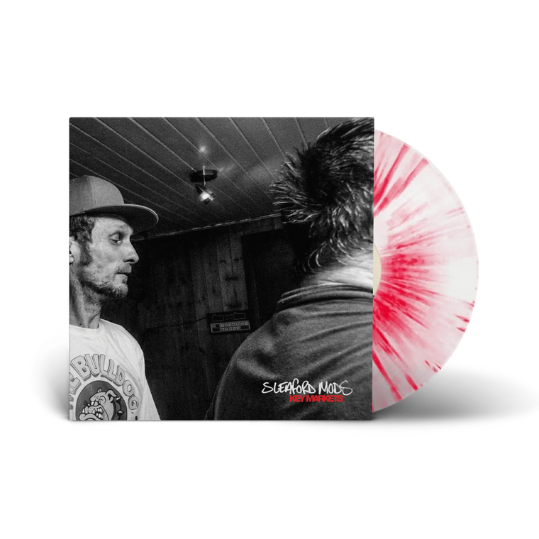 Sleaford Mods / Key Markets Red and White Splatter LP Vinyl
