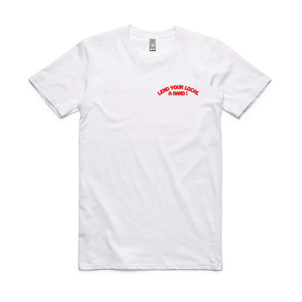 Bedroom Suck Records / Lend Your Local A Hand Tee (White)