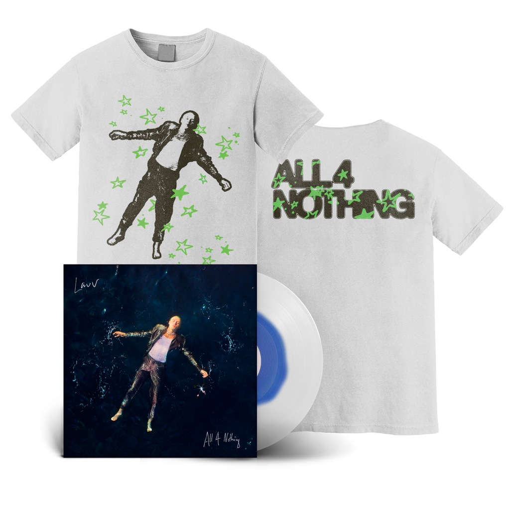All 4 Nothing / White T-Shirt & Vinyl LP Bundle
