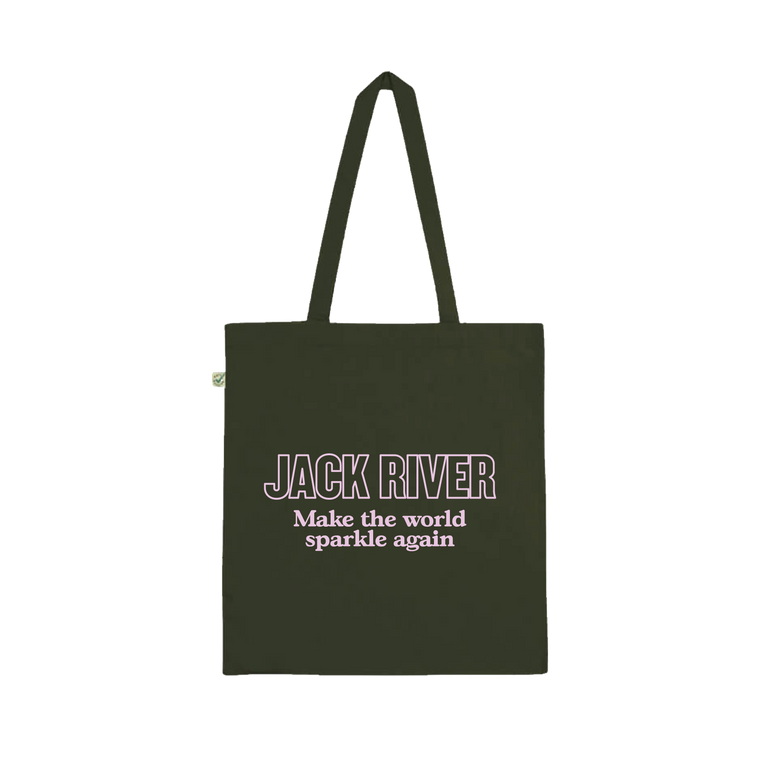 Make The World Sparkle Again / Moss Green Tote Bag