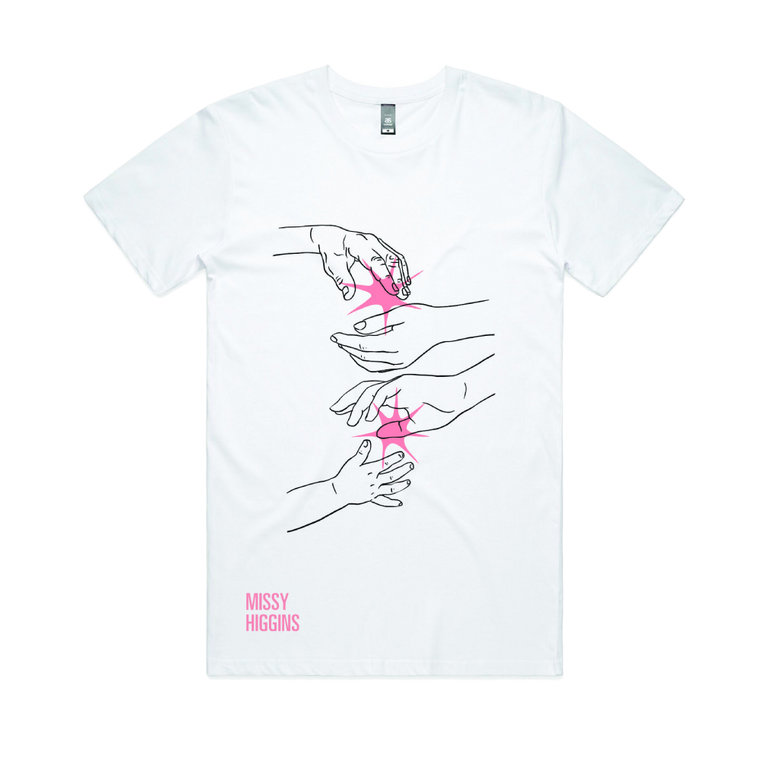 Missy Higgins / Mother Daughter Hands White T-Shirt Mens