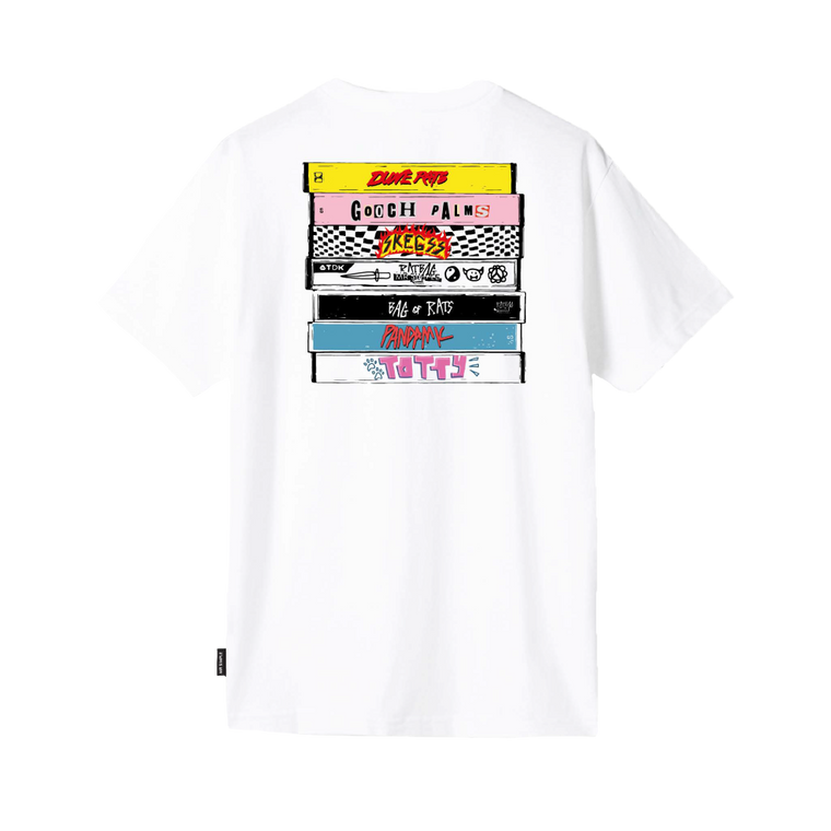 RATBAG X MR SIMPLE / Mix Tapes SS White T-Shirt