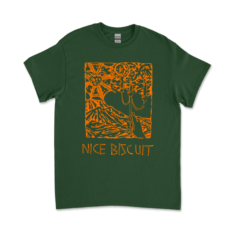Nice Biscuit / Forest Green T-Shirt