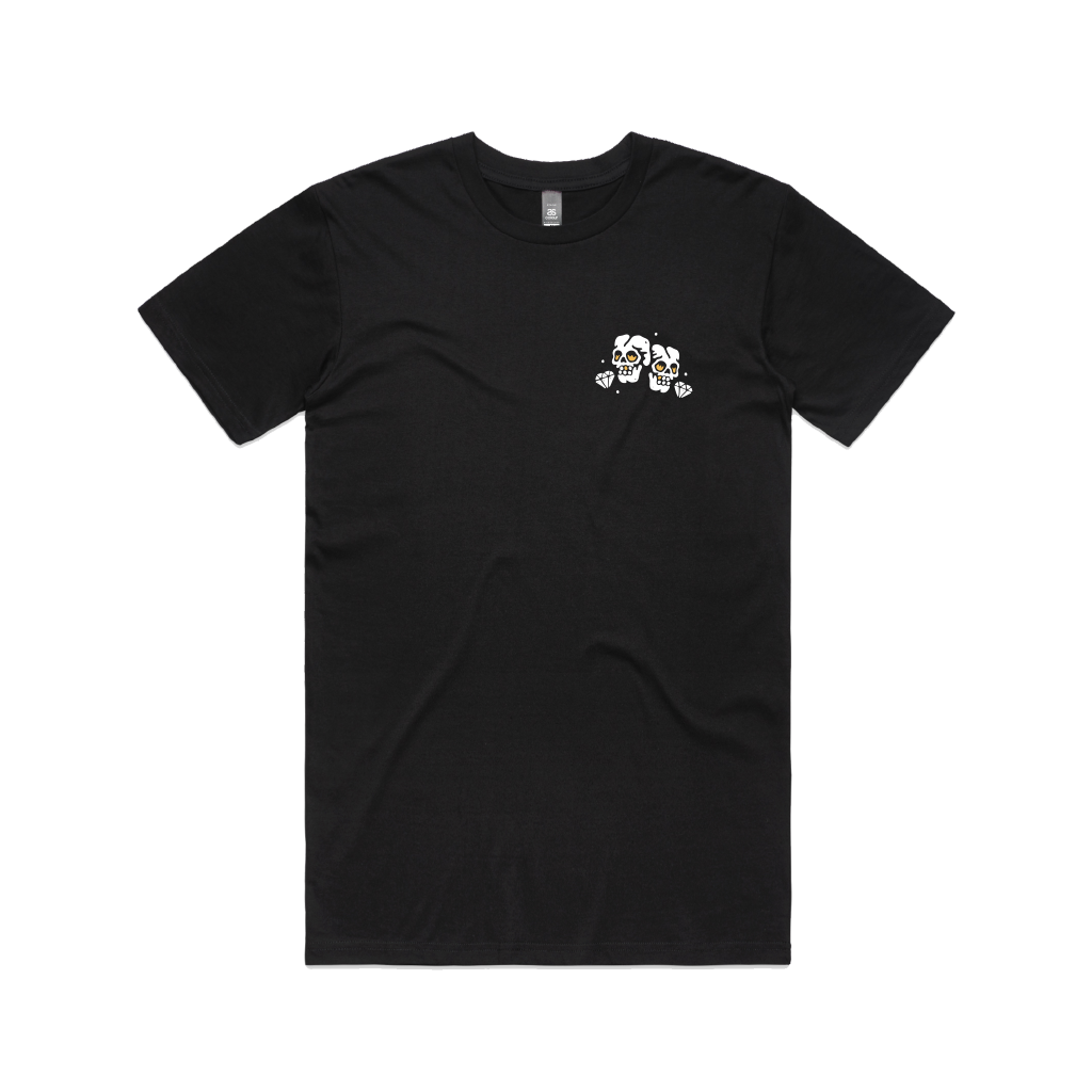 Fire Skulls / Black T-Shirt