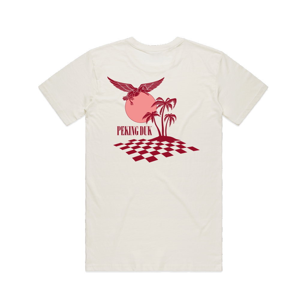 Flamin Hearts / Cream T-Shirt