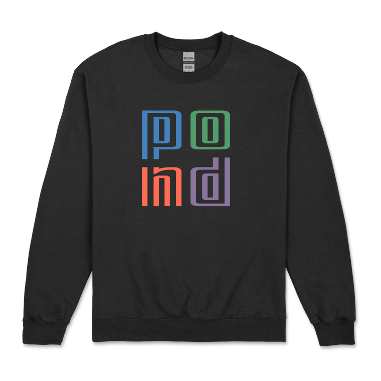 Pond DLX / Black Crewneck Sweater + sticker