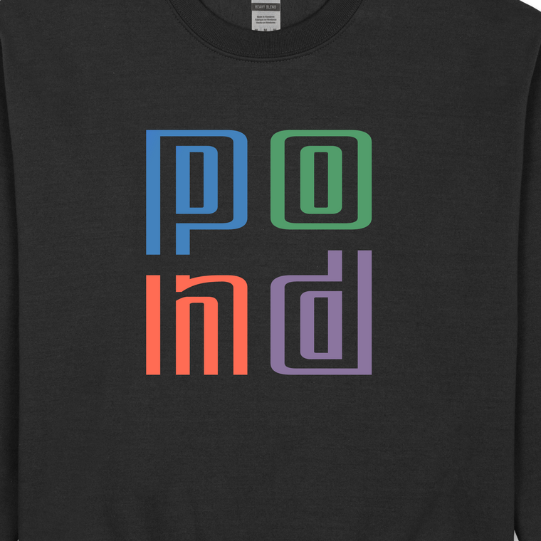Pond DLX / Black Crewneck Sweater + sticker