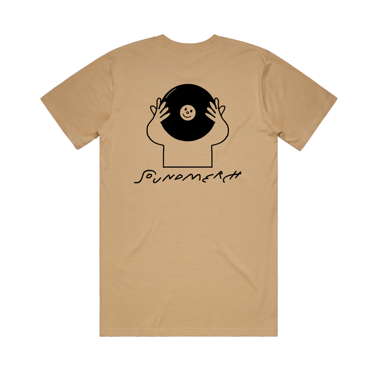 Record Head / Tan T-Shirt