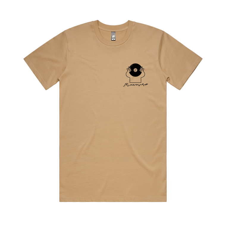 Record Head / Tan T-Shirt