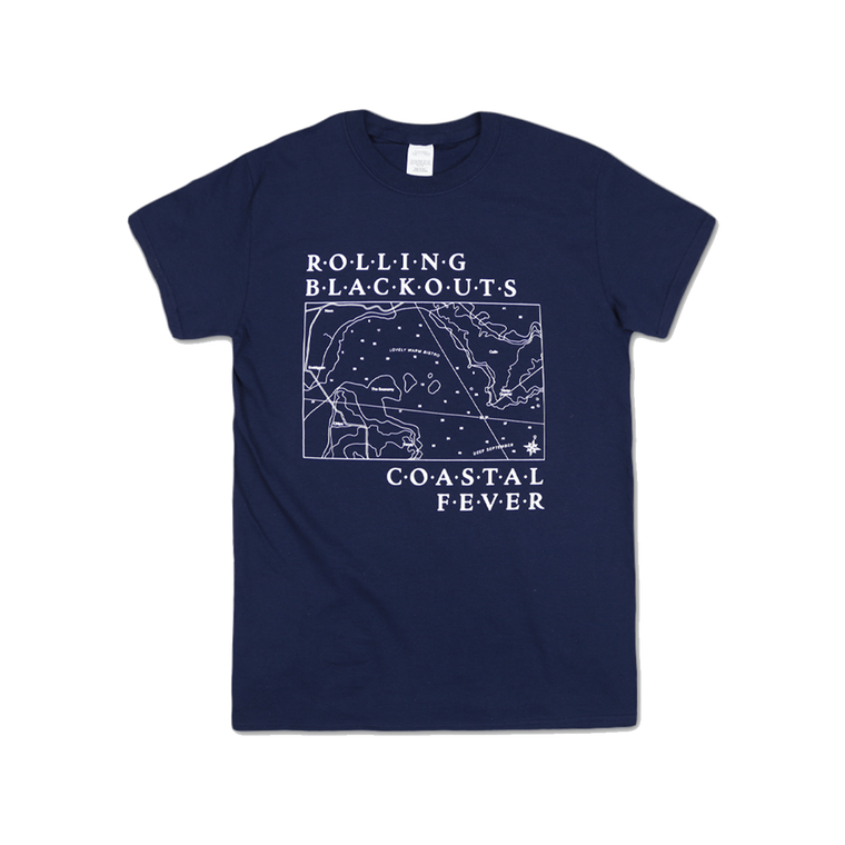 Map / Navy T-shirt