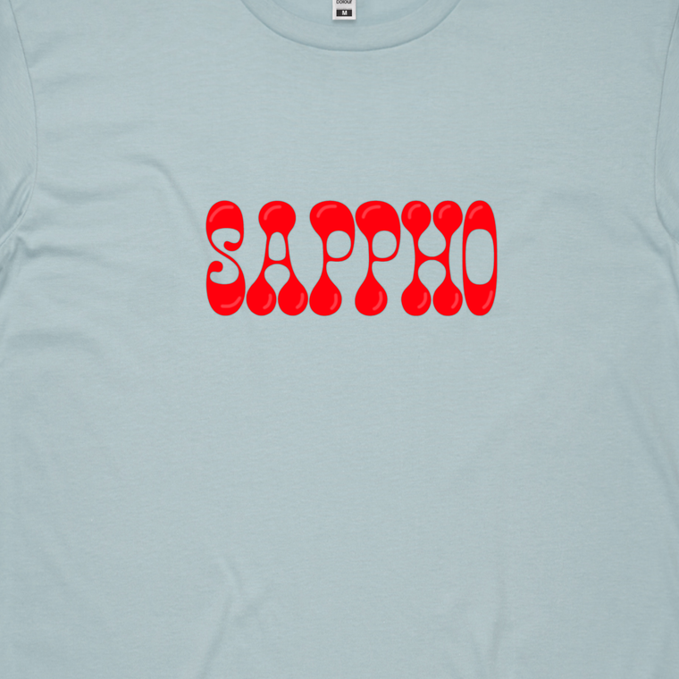 Sappho / Puff Logo / Blue T-Shirt