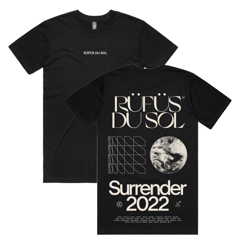 RÜFÜS DU SOL / Surrender 2022 Cities Black TShirt