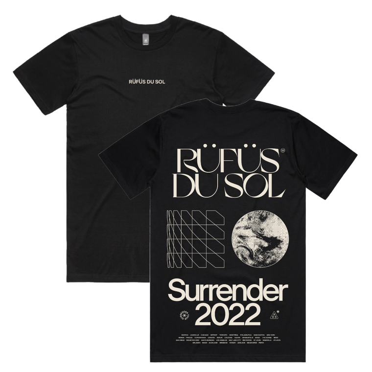 RÜFÜS  DU SOL / Surrender 2022 Cities Black T-Shirt