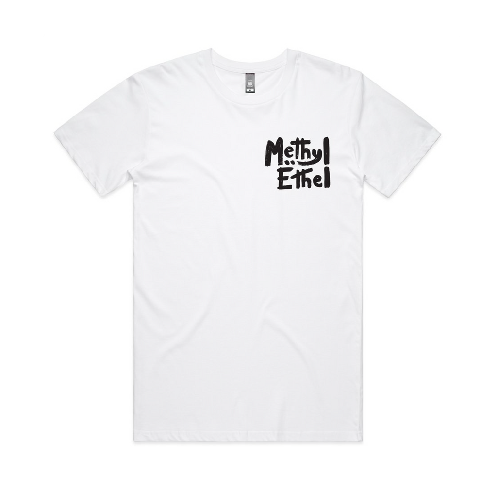 Small Brush Logo / White T-shirt
