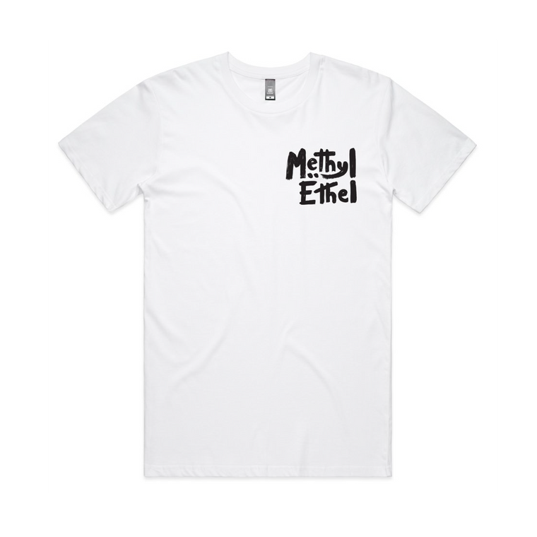 Small Brush Logo / White T-shirt