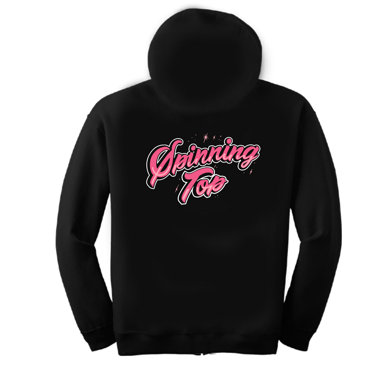 Spinning Top / Black Zip Hoodie