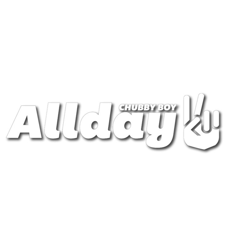 Allday / White Vinyl Sticker