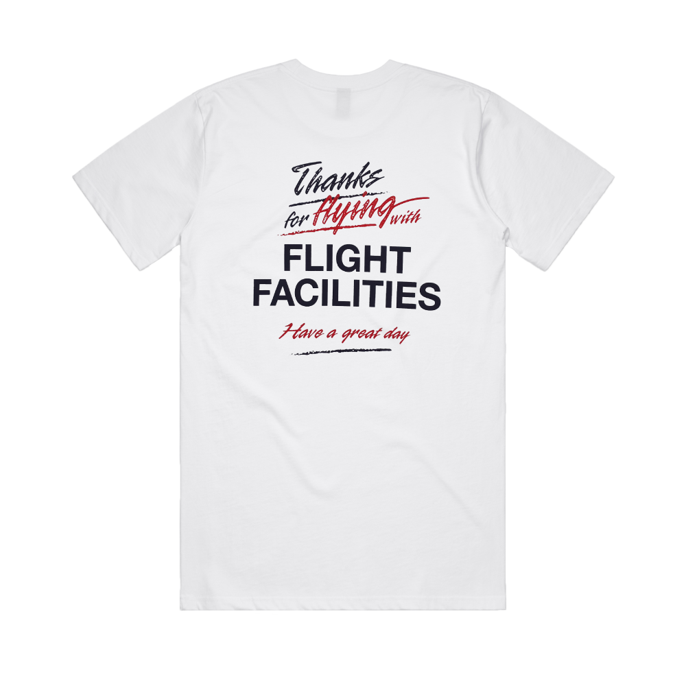 Flight Facilities / Thanks For Flying White T-Shirt