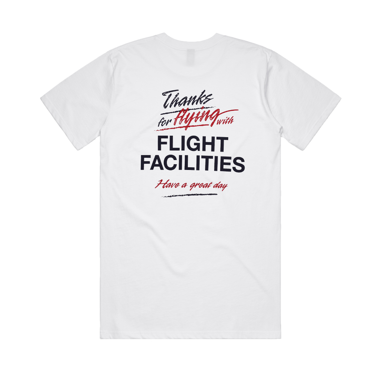 Flight Facilities / Thanks For Flying White T-Shirt