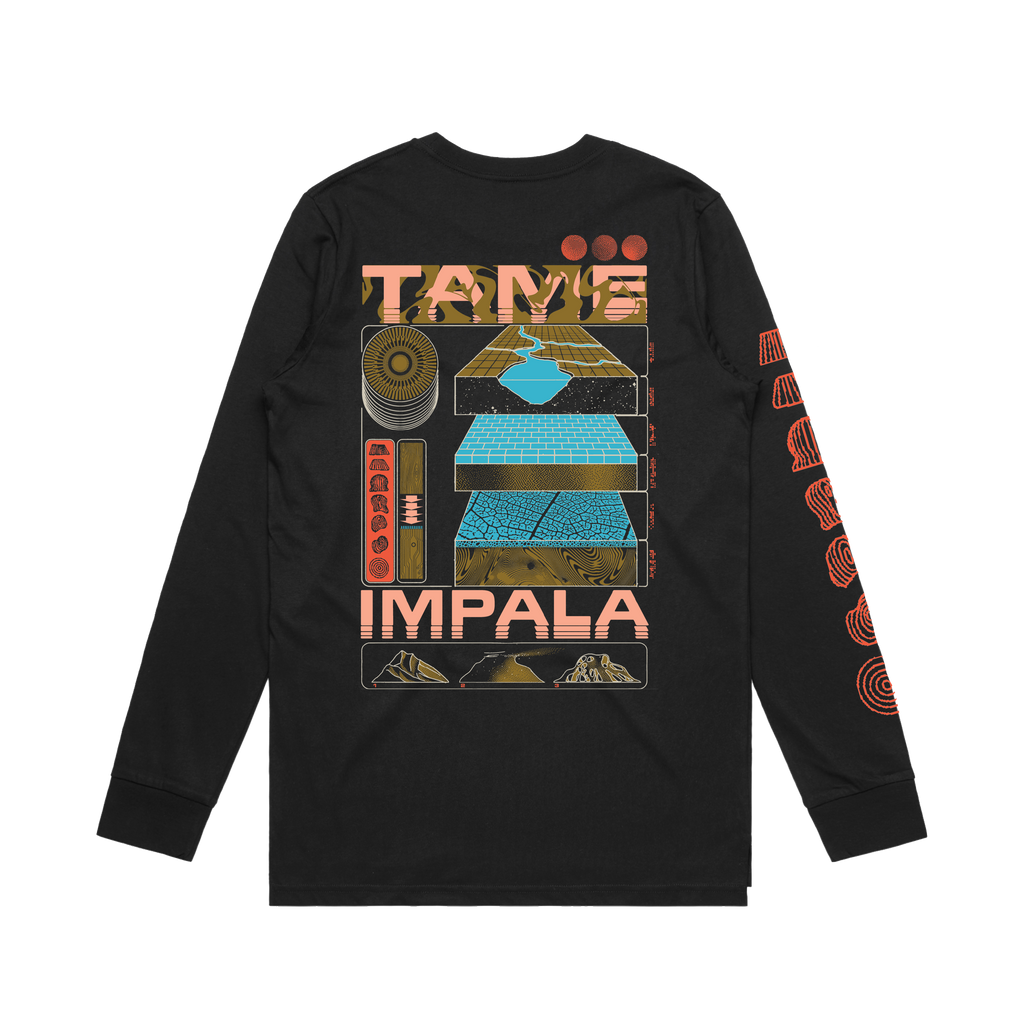 Tame Impala Evolution black longsleeve t shirt sound merch