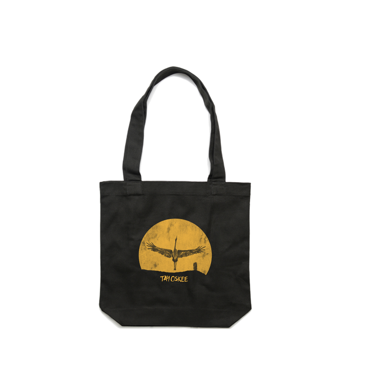 Brolga / Black Tote Bag