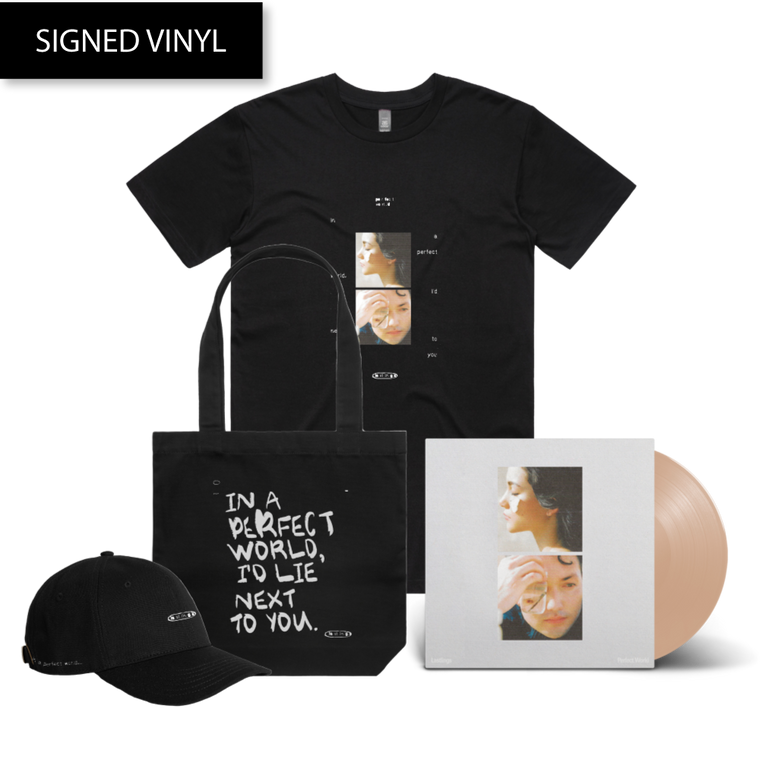 Lastlings / Perfect World Signed Vinyl, T-Shirt, Tote, & Cap Bundle