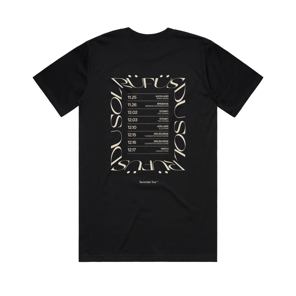 RÜFÜS  DU SOL / Tour Dates Black T-Shirt