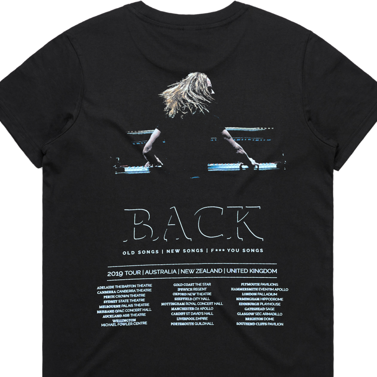 Tim Minchin / Back 2019 Tour / Womens Black T-Shirt